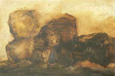 Tempête de sable (Oil on paper (contemporary) ) - Véronique NEROU