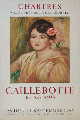 Gustave Caillebotte (1848-1894) // Musée près de la Cathédrale, Chartres 1965 (Affiche) -  Artistes Divers