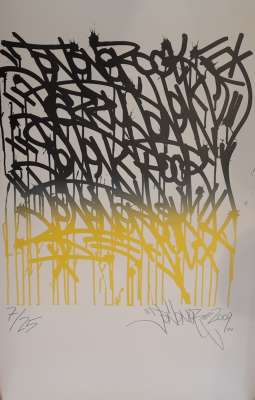 "Urban Calligraphy" version jaune (Sérigraphie) -  JonOne
