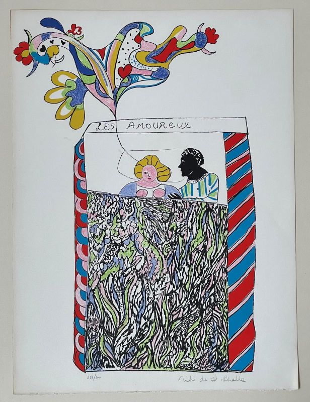 Les Amoureux (Lithographie) - Niki DE SAINT PHALLE
