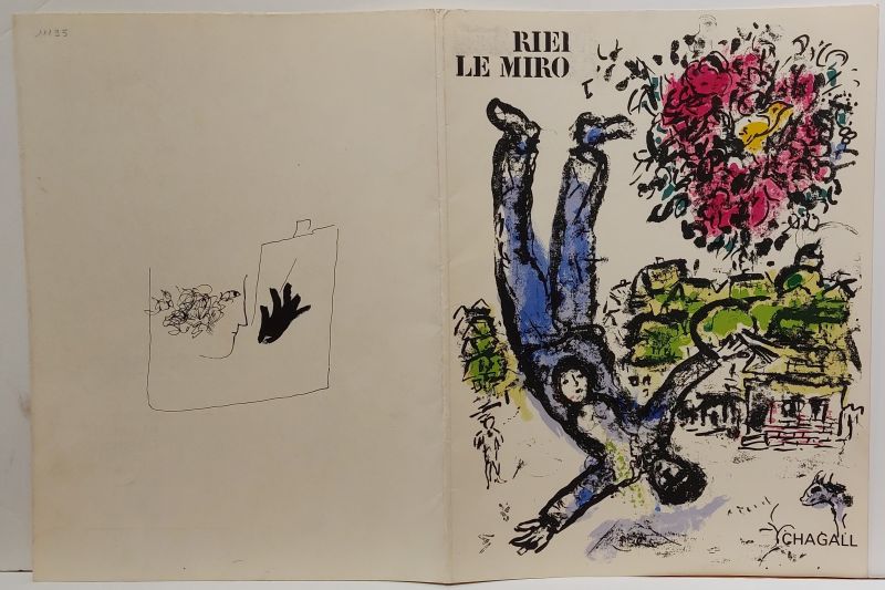Le bouquet de l'artiste (Lithograph) - Marc CHAGALL