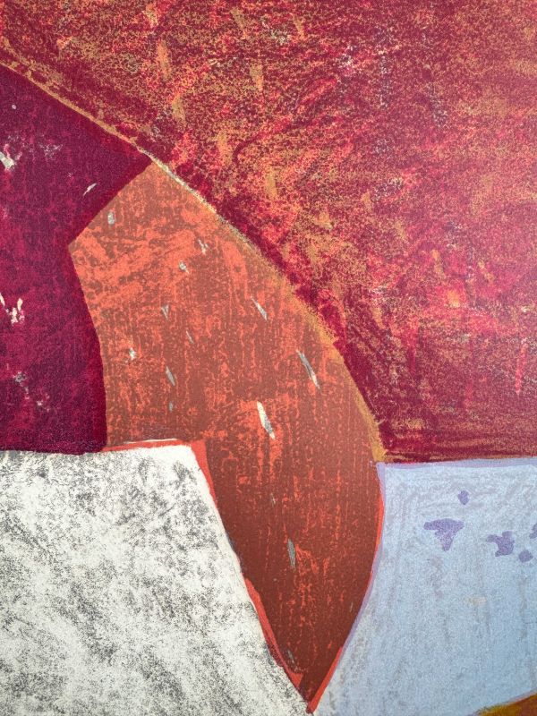Carmine, brown, yellow and grey composition (Lithograph) — Serge POLIAKOFF — Frame view