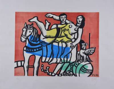 Die Parade (Farblithographie) - Fernand LEGER