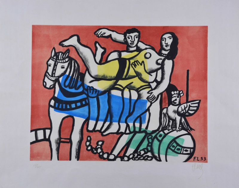 Die Parade (Farblithographie) - Fernand LEGER