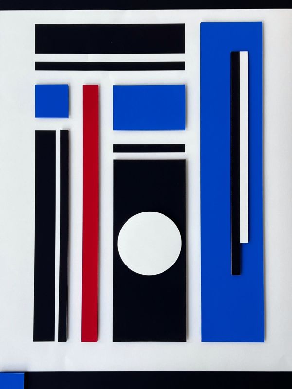 Composition géométrique (Sérigraphie) - Geneviève CLAISSE