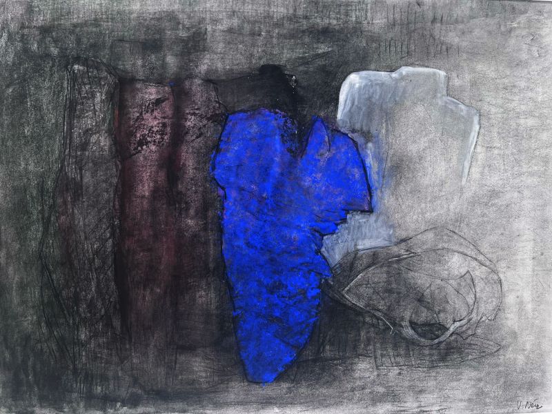 Aparición azul (Gouache (contemporáneo)) - Véronique NEROU