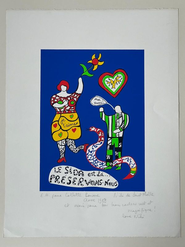 Le Sida est là… préservons-nous (Serigrafía) - Niki DE SAINT PHALLE