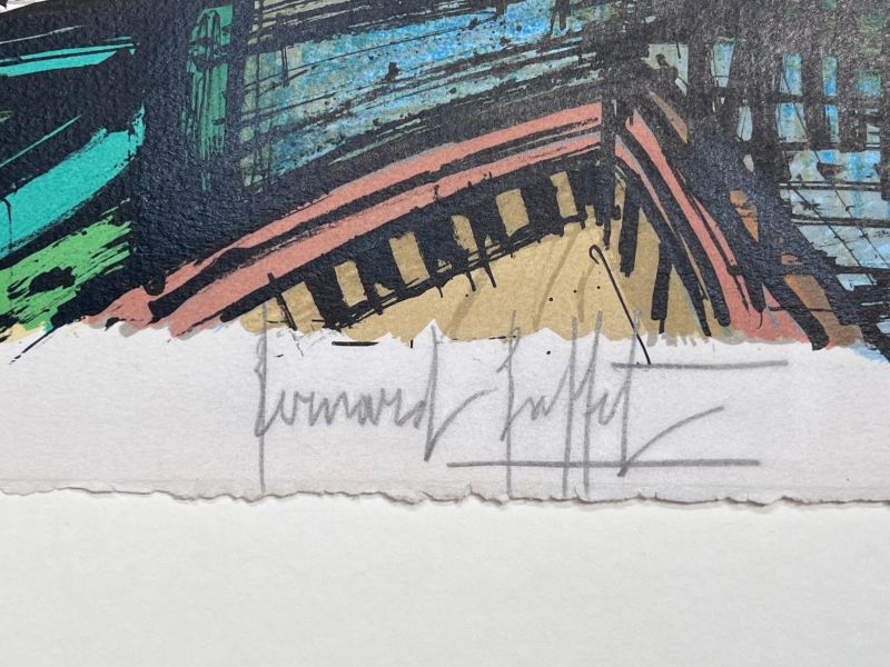 El puerto pesquero (Litografía) - Bernard BUFFET