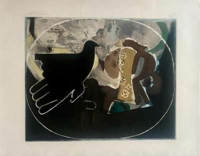 Pitcher and bird (Etching) - Georges BRAQUE