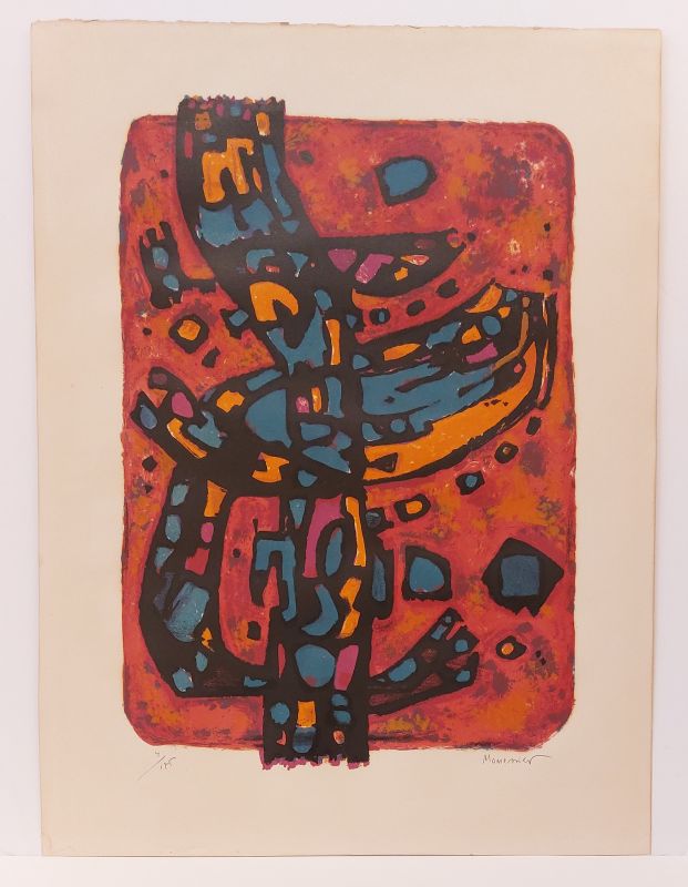 Flamme vive (Lithographie) - Alfred  MANESSIER
