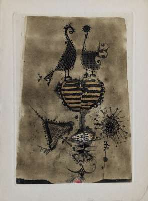 Deux oiseaux III (Grußkarte) - Johnny FRIEDLAENDER