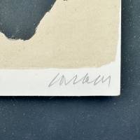 Lithografie Nr. 13 (Farblithographie) — Pierre SOULAGES — Detail der Signatur