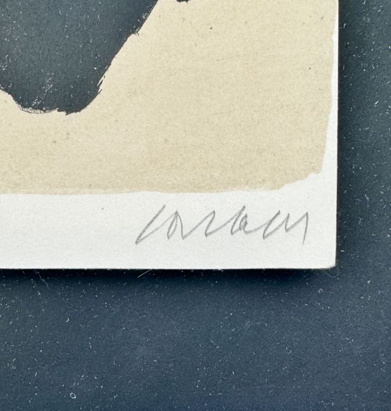 Lithografie Nr. 13 (Farblithographie) — Pierre SOULAGES — Detail der Signatur