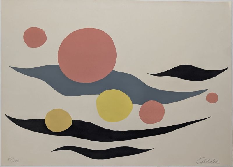 Composition with Clouds and Spheres (Lithographie) - Alexander CALDER