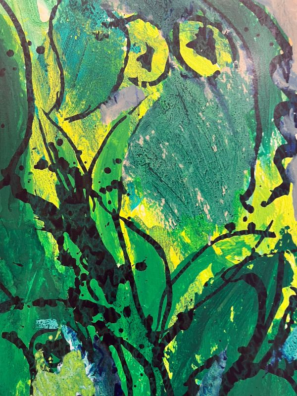 Naturellement vulnérable (Acrylic (modern)) - Pierre ALECHINSKY