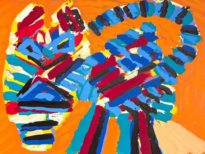 Sunshine Cat (Litografía) - Karel APPEL