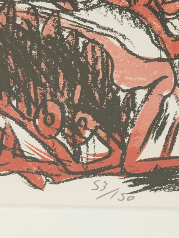 Schismes (Litografía) — Pierre ALECHINSKY — Detalle de la numeración