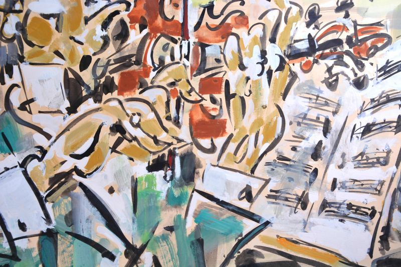 Le Violoniste (Gouache (moderne)) -  GEN PAUL