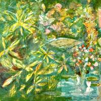 Emilio Grau-Sala (1911-1975) // Jeune fille dans le Jardin (Farblithographie) — Artistes Divers
