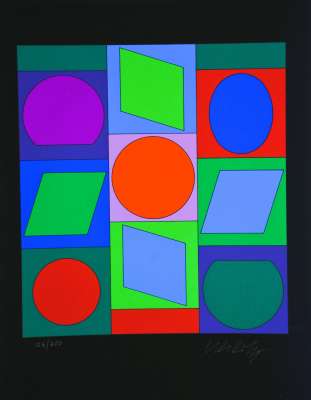 Microcosmos (Silkscreen) - Victor  VASARELY