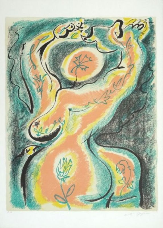La métamorphose de la femme (Lithographie) - André  MASSON