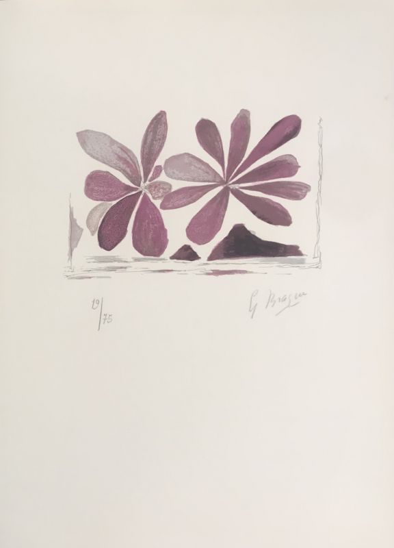 Fleurs de l'air "Lettera Amorosa" (Lithograph) - Georges BRAQUE
