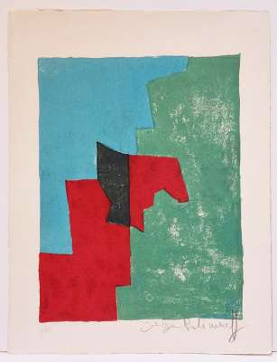 Red, green and blue composition (Lithograph) - Serge  POLIAKOFF