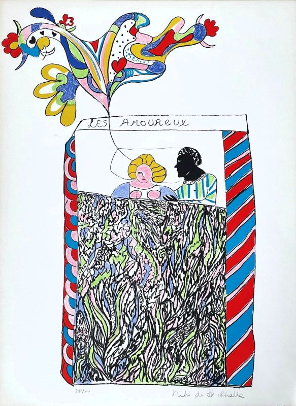 Les Amoureux (Lithographie) - Niki DE SAINT PHALLE