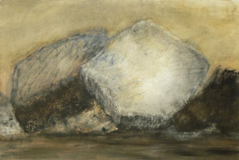 Rochers (Oil on paper (contemporary) ) - Véronique NEROU