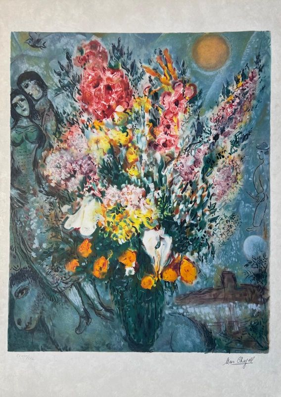 Ramo iluminando el cielo (Litografía) - Marc CHAGALL