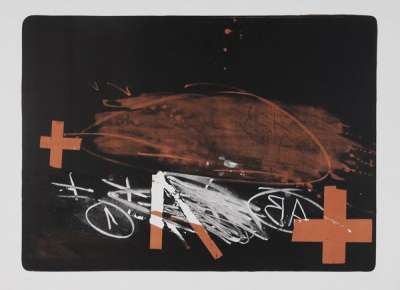 A effacé (Lithographie) - Antoni  TAPIES