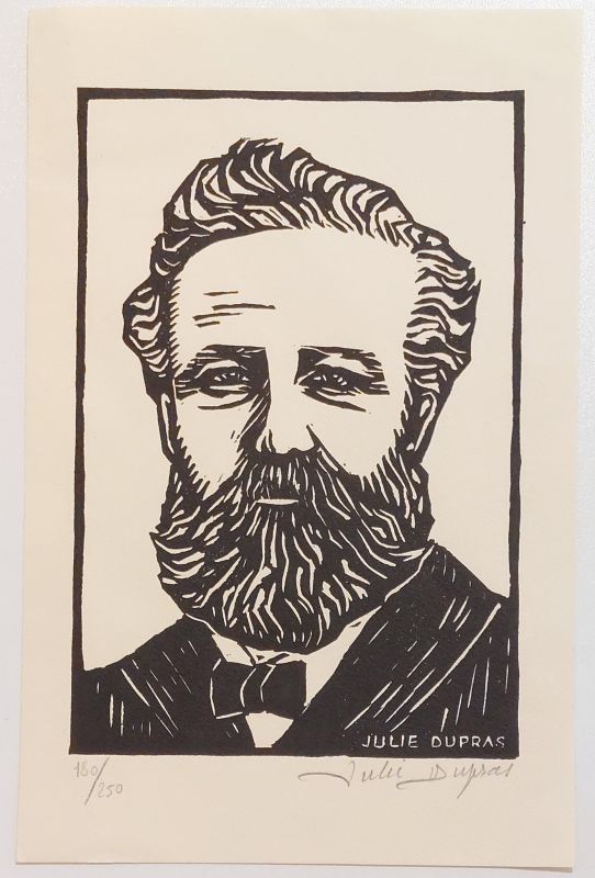 Julie DUPRAS "Jules Verne" (Lithograph) -  Artistes Divers