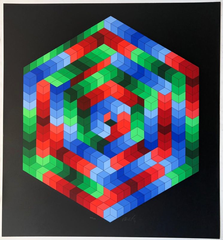 Tsiga (Serigrafía) - Victor  VASARELY