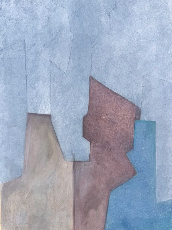 Composici&oacute;n azul (Técnica mixta (moderna)) - Serge  POLIAKOFF