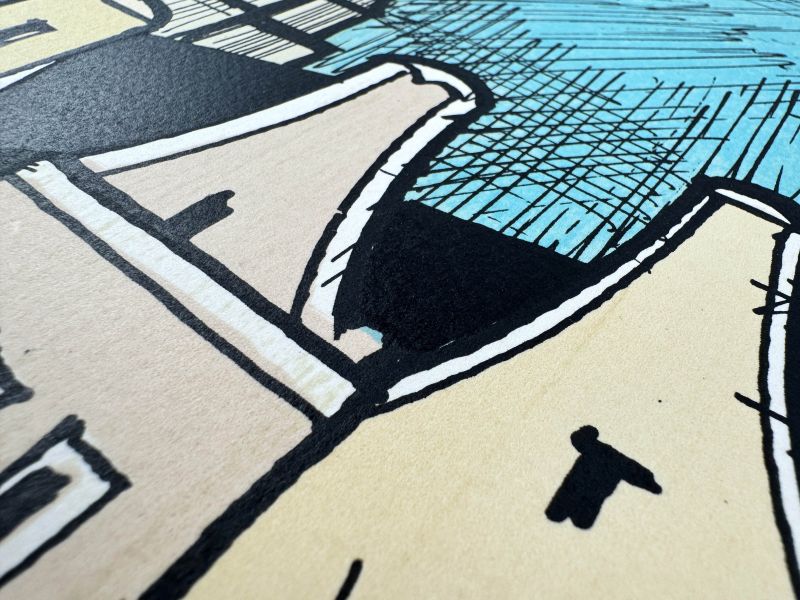 El Singel Amsterdam (Litografía) — Bernard BUFFET — Vista de detalle