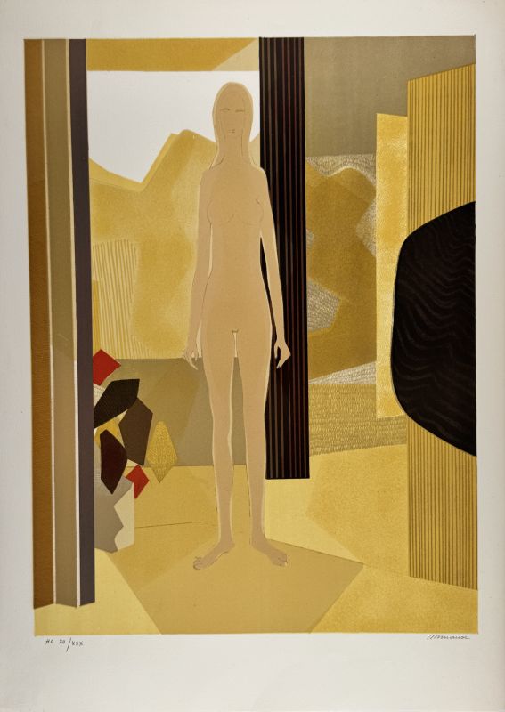 André Minaux (1923-1986) // Nu dans l'atelier (Litografía) — Artistes Divers — Vista frontal