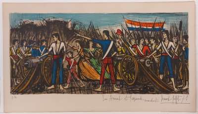 Der Sturm auf die Bastille (Farblithographie) - Bernard BUFFET