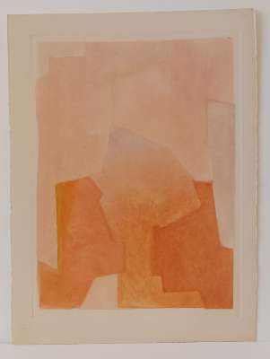 Composition rose XXII (Etching and aquatint) - Serge  POLIAKOFF