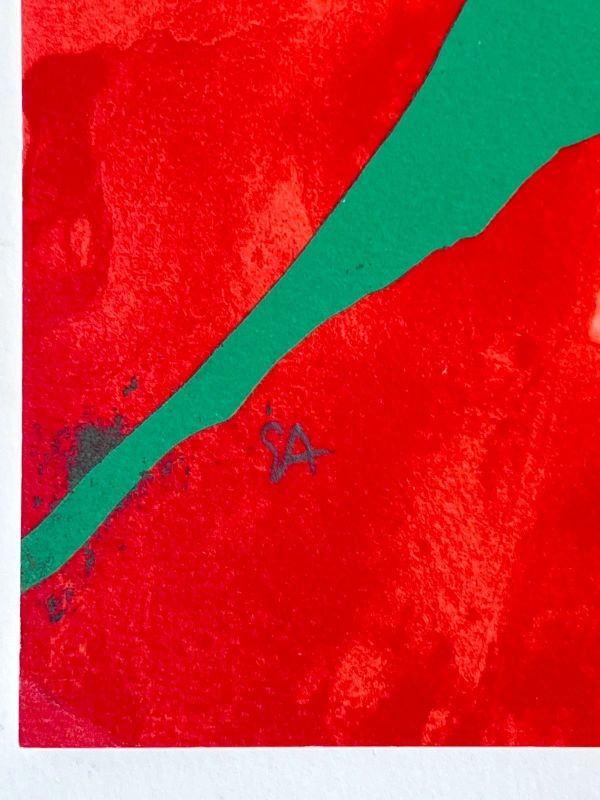 Xian rouge et orange (Litografía) - Olivier DEBRE