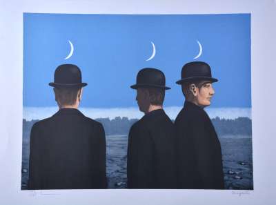 Das Meisterwerk oder die Geheimnisse des Horizonts (Farblithographie) - René MAGRITTE