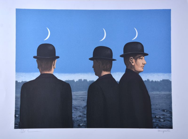 Das Meisterwerk oder die Geheimnisse des Horizonts (Farblithographie) - René MAGRITTE