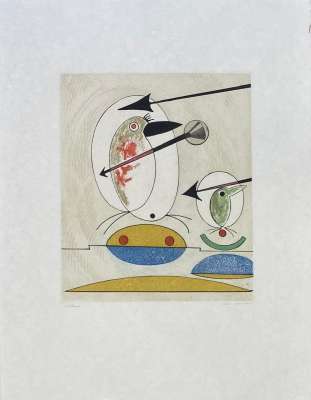 If the song and the parade are not enough (Etching and aquatint) - Max ERNST
