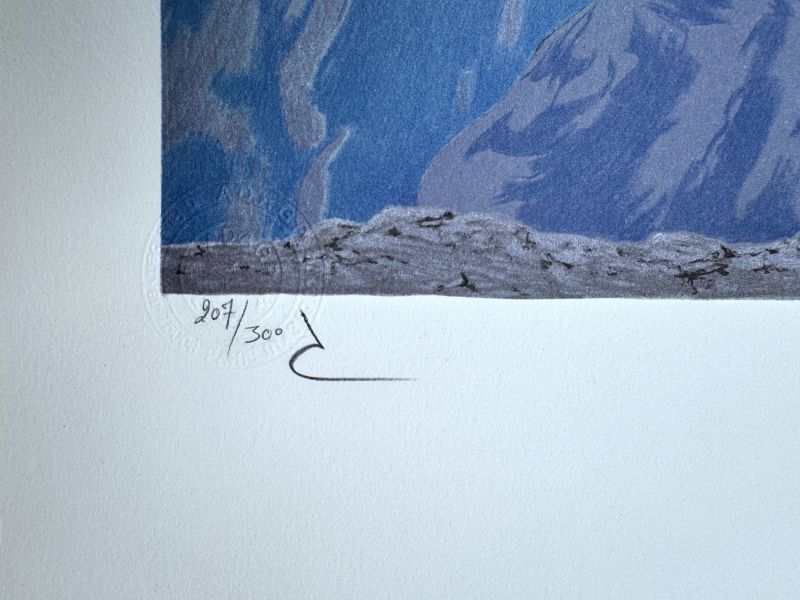Le dernier cri (Farblithographie) — René MAGRITTE — Detail der Nummerierung