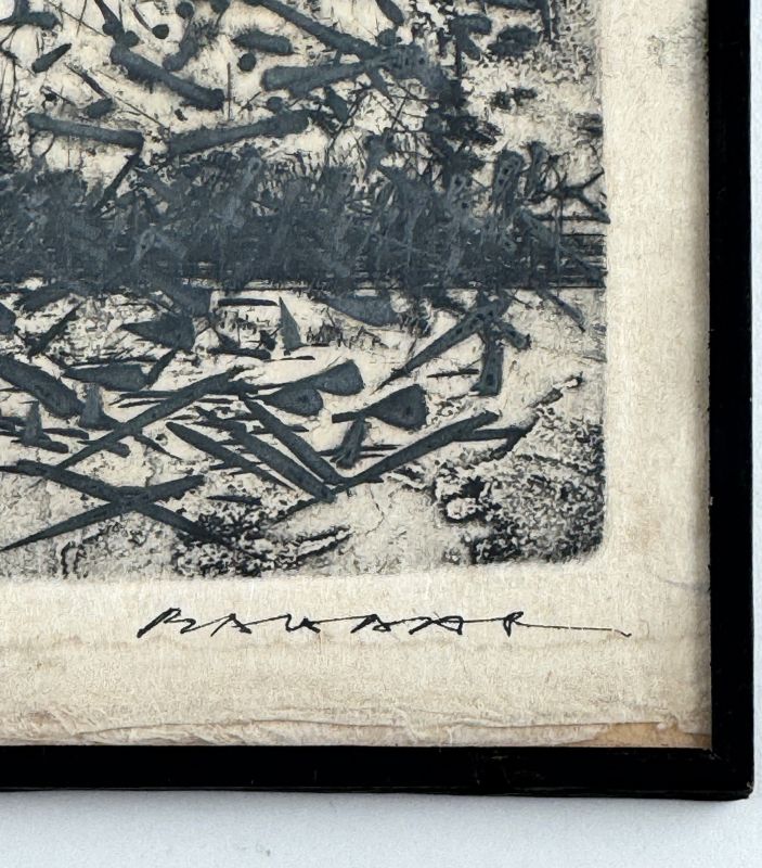 Julius BALTAZAR (1949) // Paysage abstrait (Gravure) — Artistes Divers