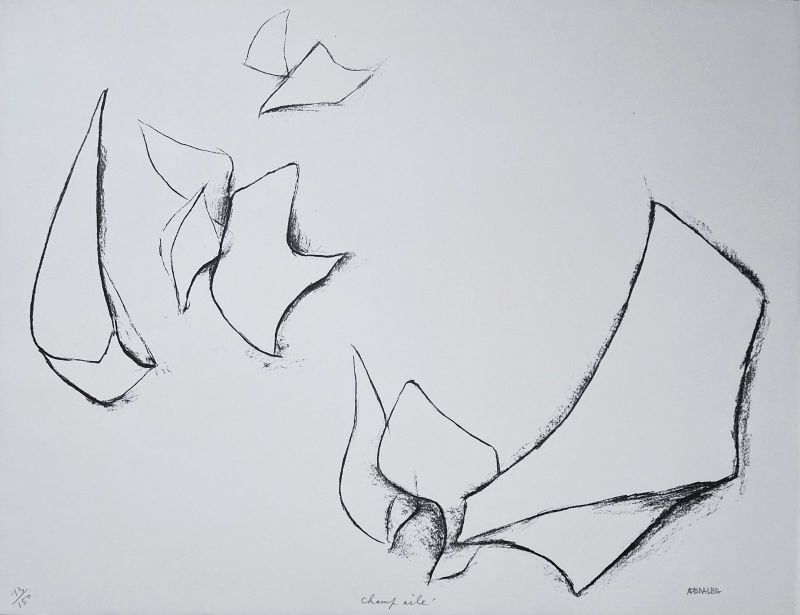 Alicia Penalba (1913-1982) // Champ ail&eacute; (Farblithographie) -  Artistes Divers