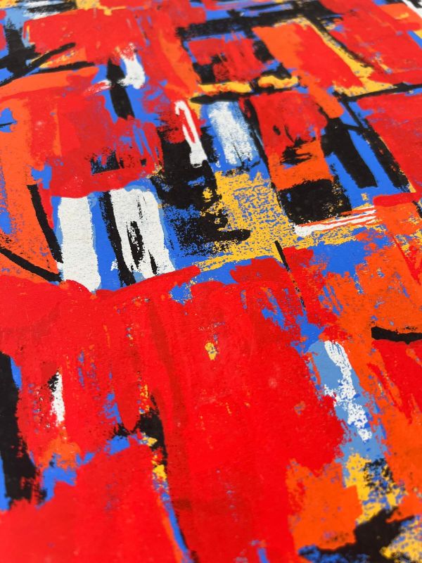 Alexandre ISTRATI (1915-1991) // Composition rouge et bleue (Silksreen) -  Artistes Divers