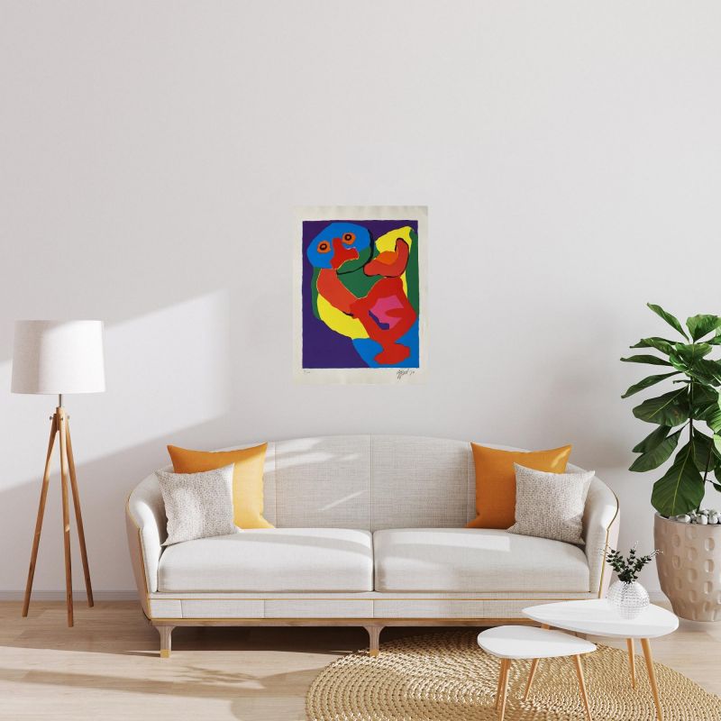 L'homme qui danse (Lithographie) - Karel APPEL