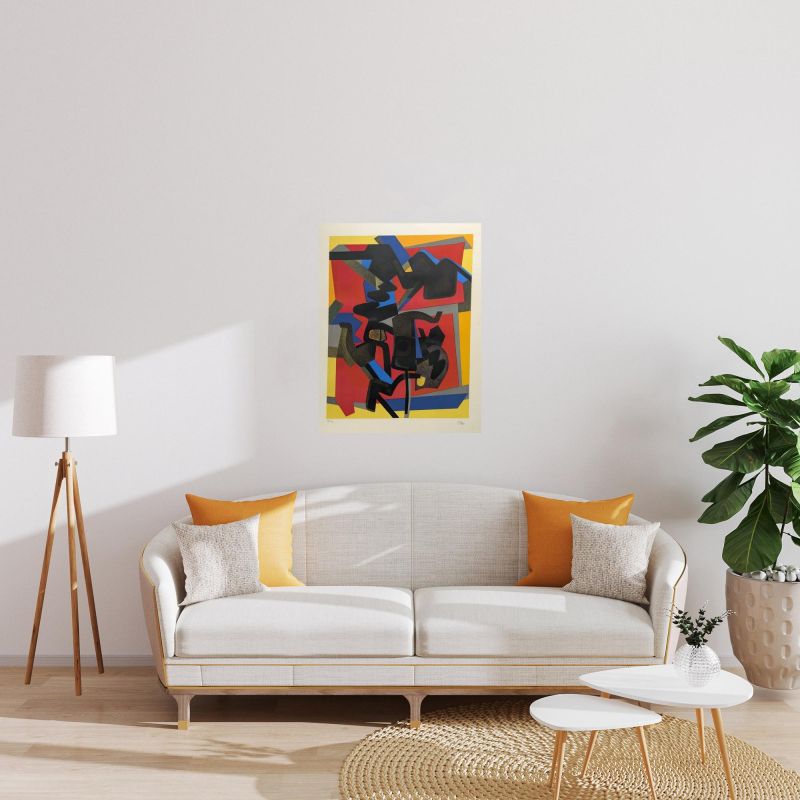 Java vrill&eacute;e (Farblithographie) - Maurice ESTEVE