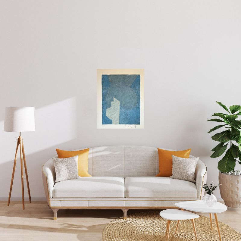 Composition in blue L62 (Lithograph) - Serge  POLIAKOFF