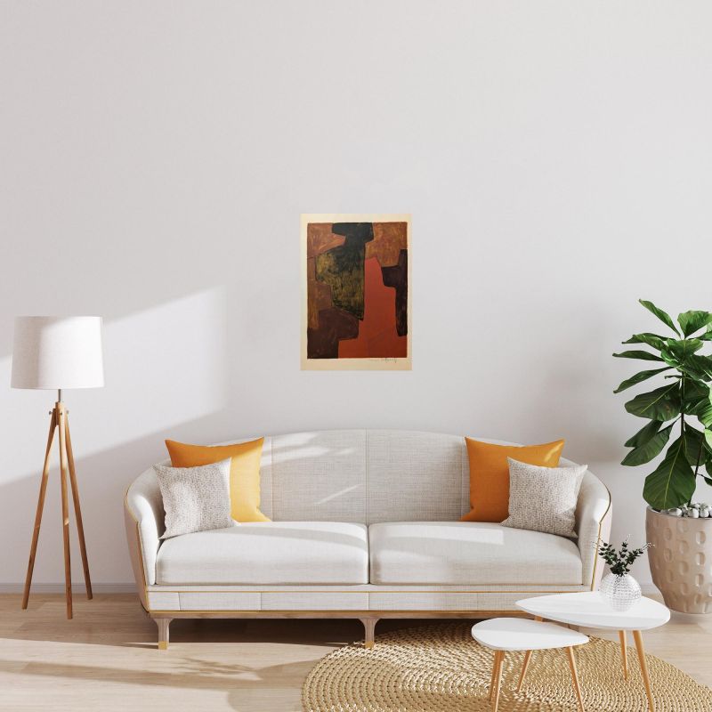 Composition Orange et Verte L43 (Litografía) - Serge  POLIAKOFF